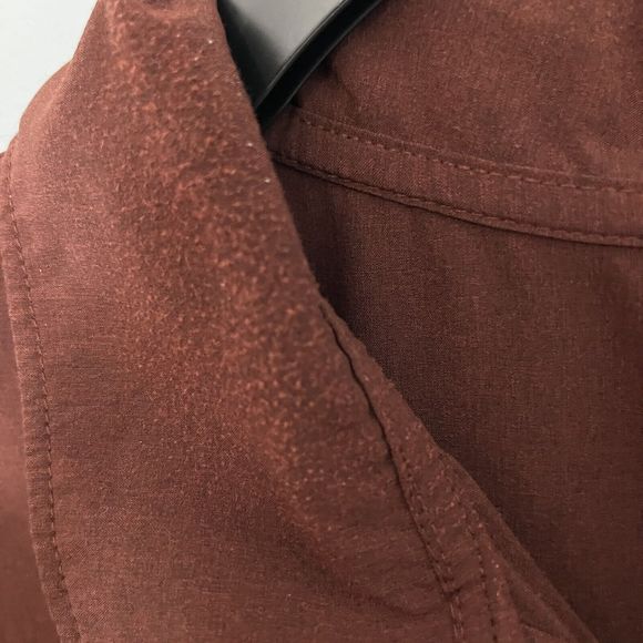 Stylus 1/4 Zip Polo Lightweight Shirt Mens Large Burgundy Red Short Sleeve Poly - Picture 5 of 10